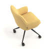 silla confidente amarillo gala giratoria con ruedas 7
