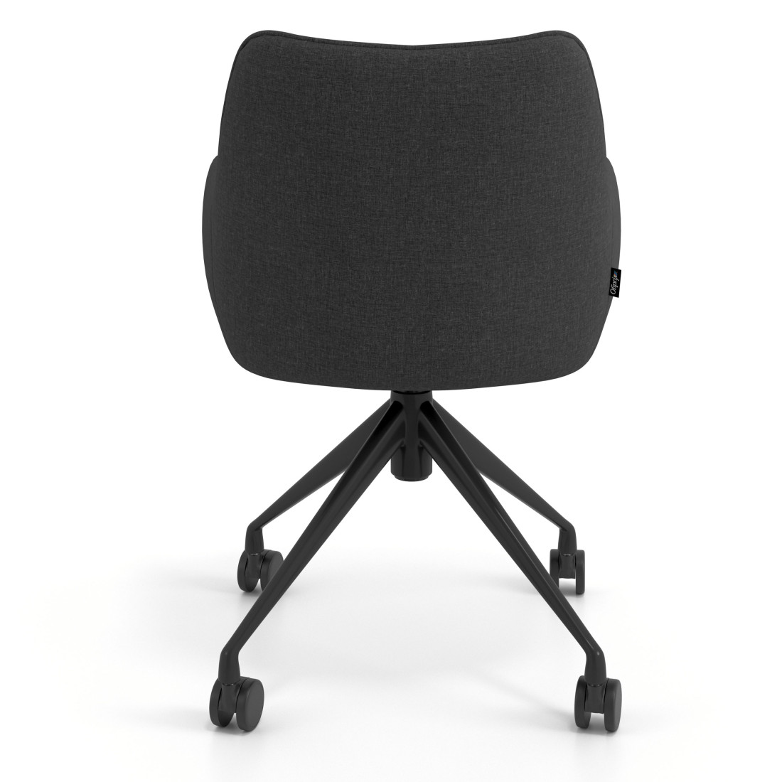 silla confidente antracita gala giratoria con ruedas 6