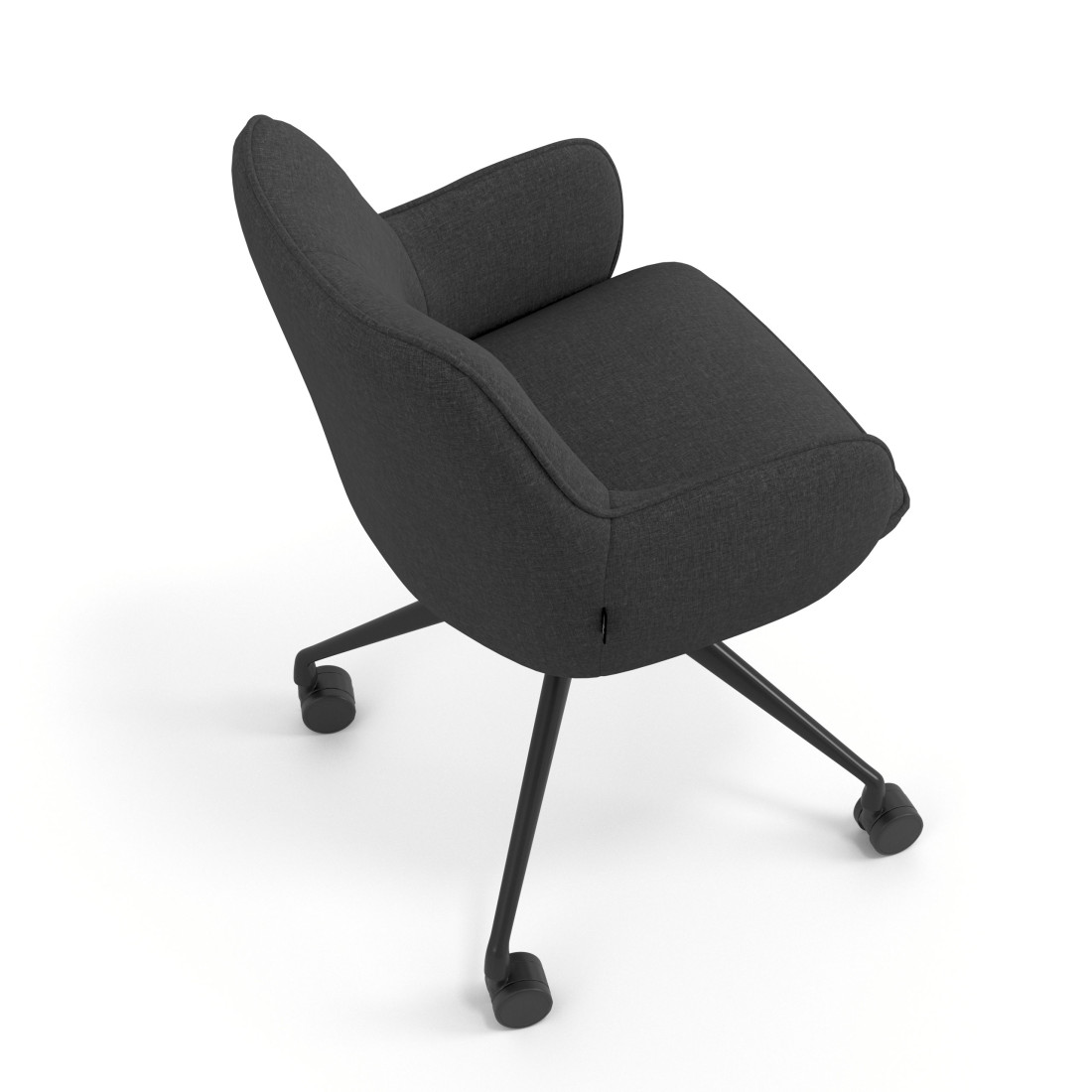 silla confidente antracita gala giratoria con ruedas 7