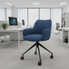 silla confidente azul gala giratoria con ruedas 2