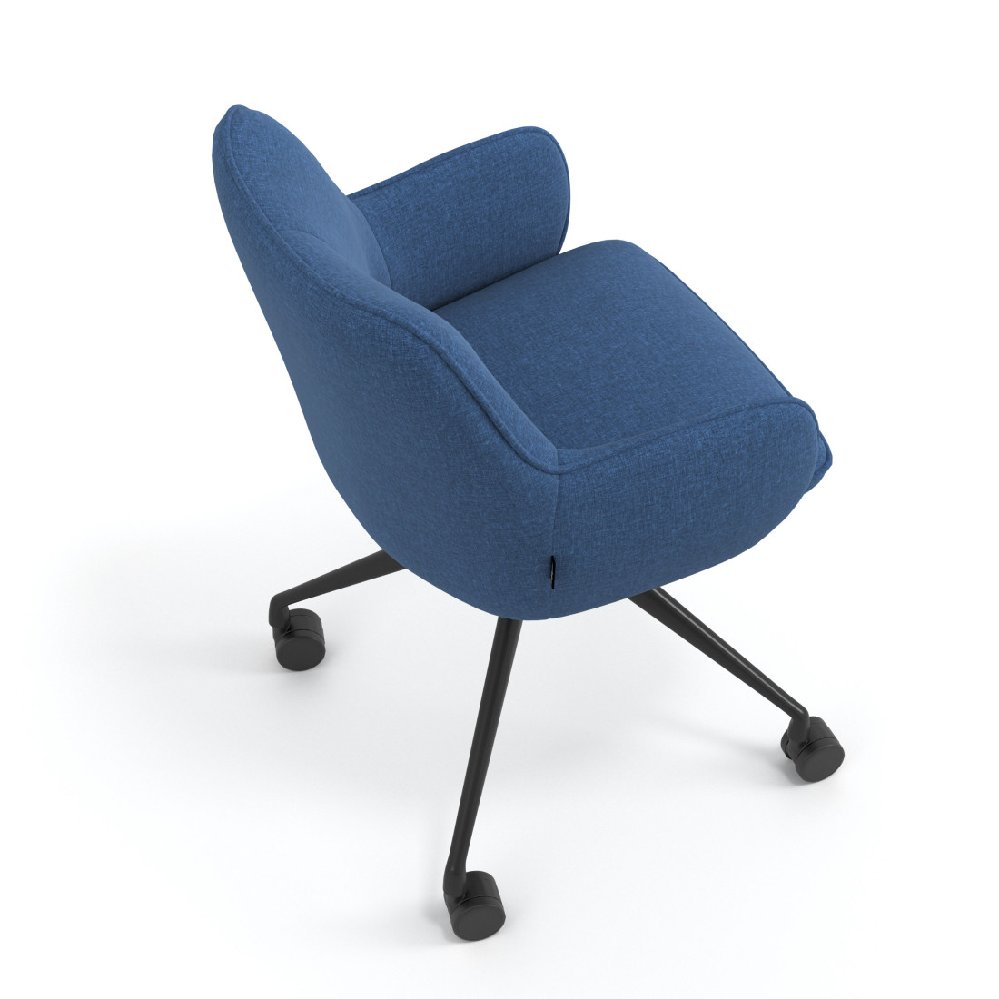 silla confidente azul gala giratoria con ruedas 7