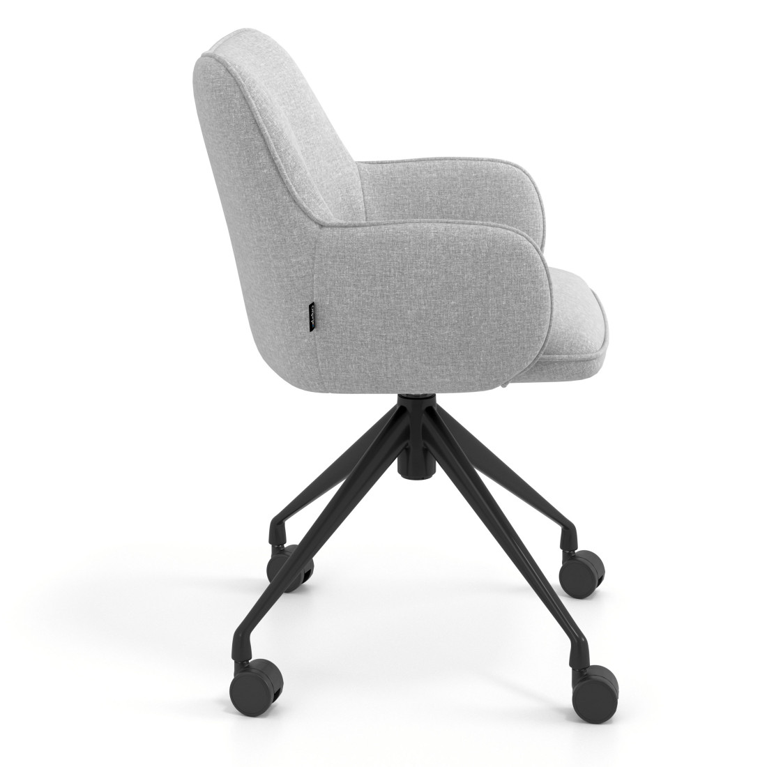silla confidente gris gala giratoria con ruedas 3