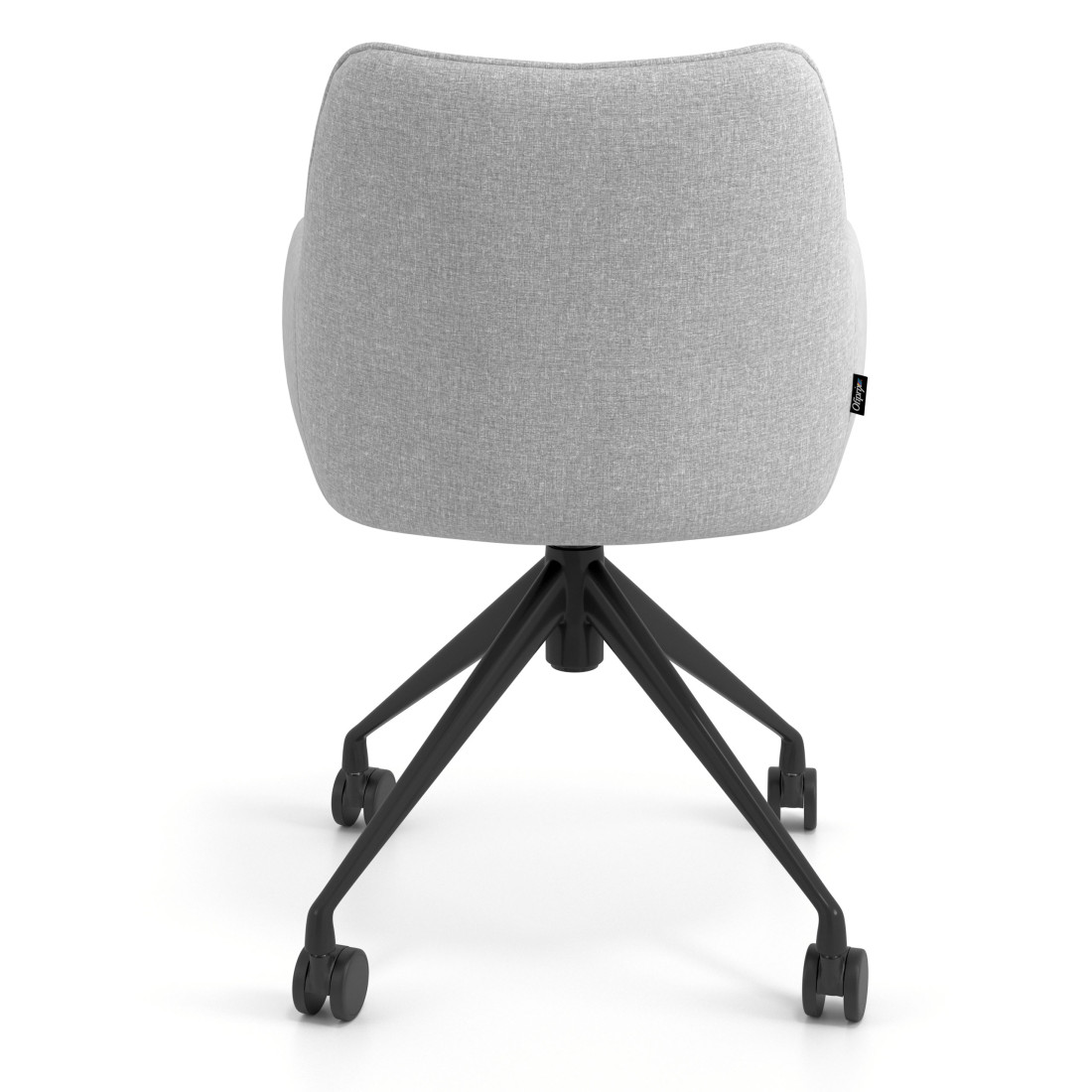 silla confidente gris gala giratoria con ruedas 6