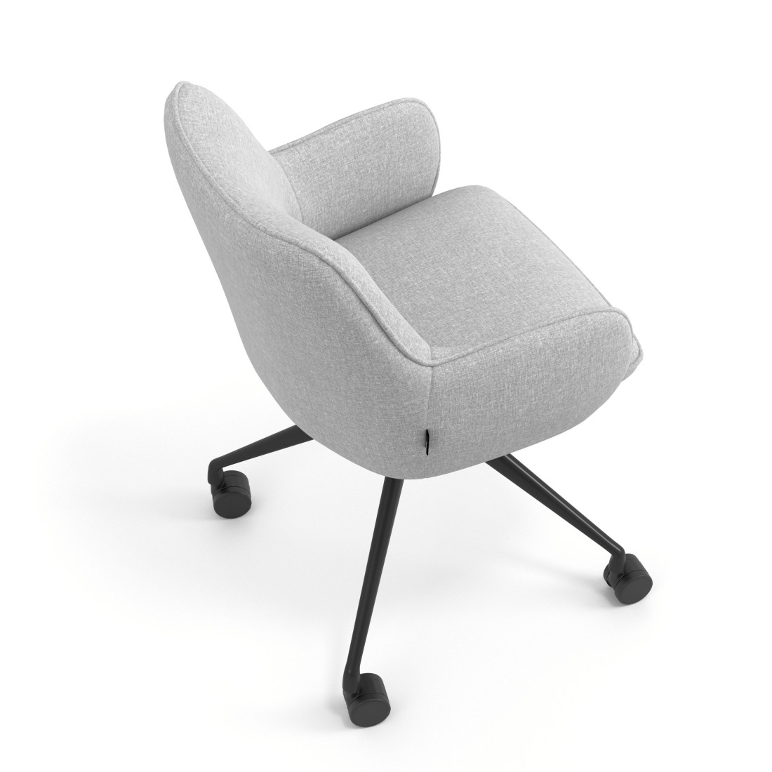 silla confidente gris gala giratoria con ruedas 7