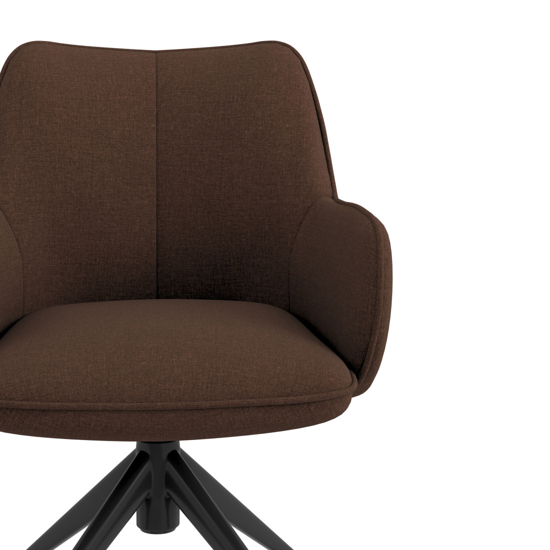 silla confidente marron gala giratoria con ruedas 5