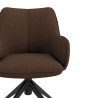 silla confidente marron gala giratoria con ruedas 5