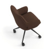 silla confidente marron gala giratoria con ruedas 7