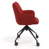 silla confidente rojo gala giratoria con ruedas 3