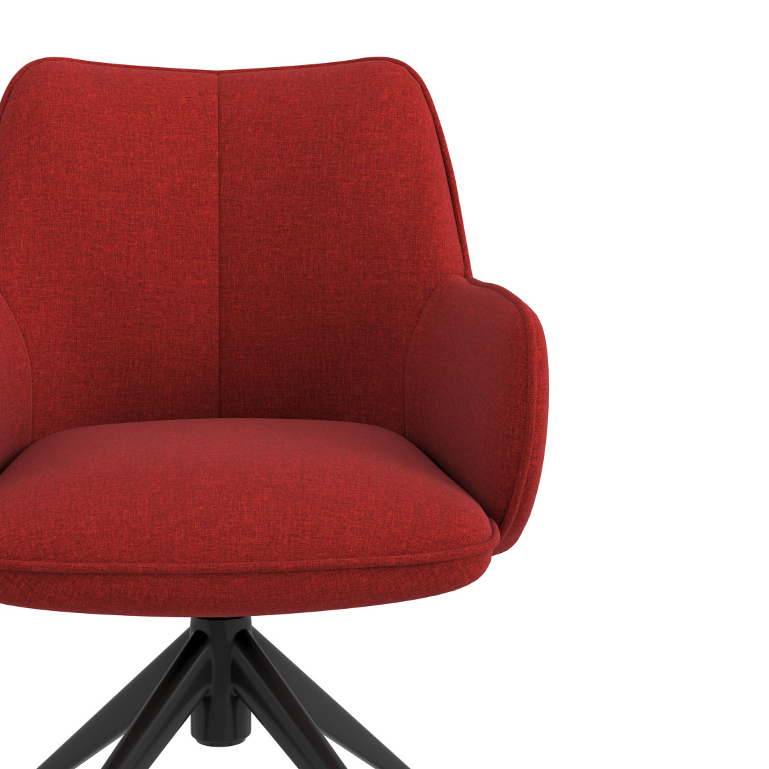 silla confidente rojo gala giratoria con ruedas 5