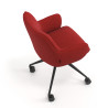 silla confidente rojo gala giratoria con ruedas 7