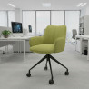 silla confidente verde gala giratoria con ruedas 2