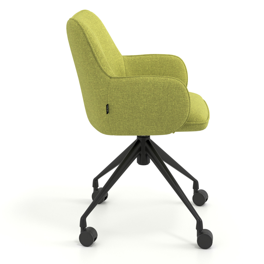 silla confidente verde gala giratoria con ruedas 3