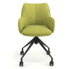 silla confidente verde gala giratoria con ruedas 4