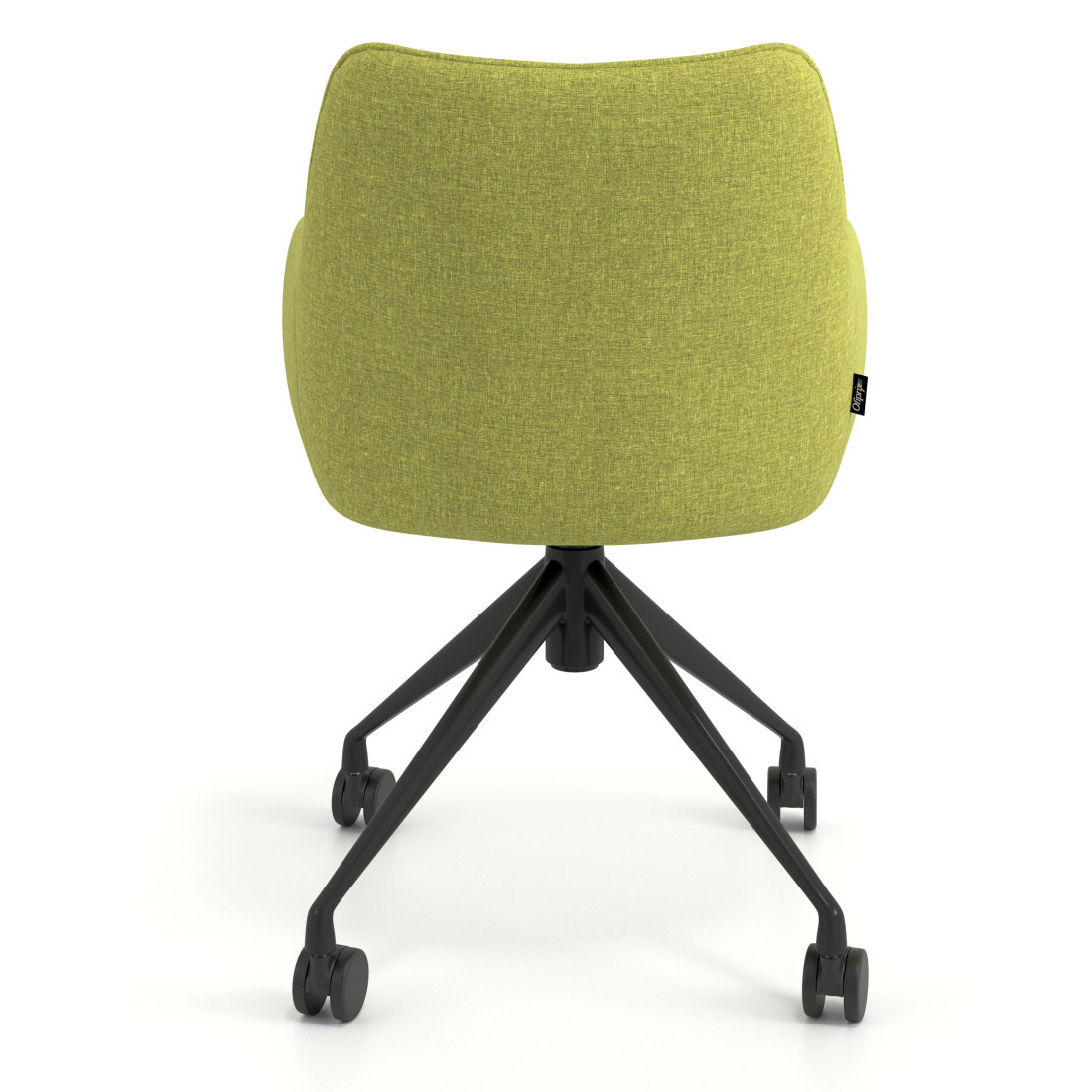 silla confidente verde gala giratoria con ruedas 6