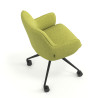 silla confidente verde gala giratoria con ruedas 7