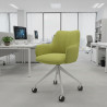 silla confidente verde gala giratoria con ruedas 2