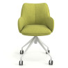silla confidente verde gala giratoria con ruedas 4