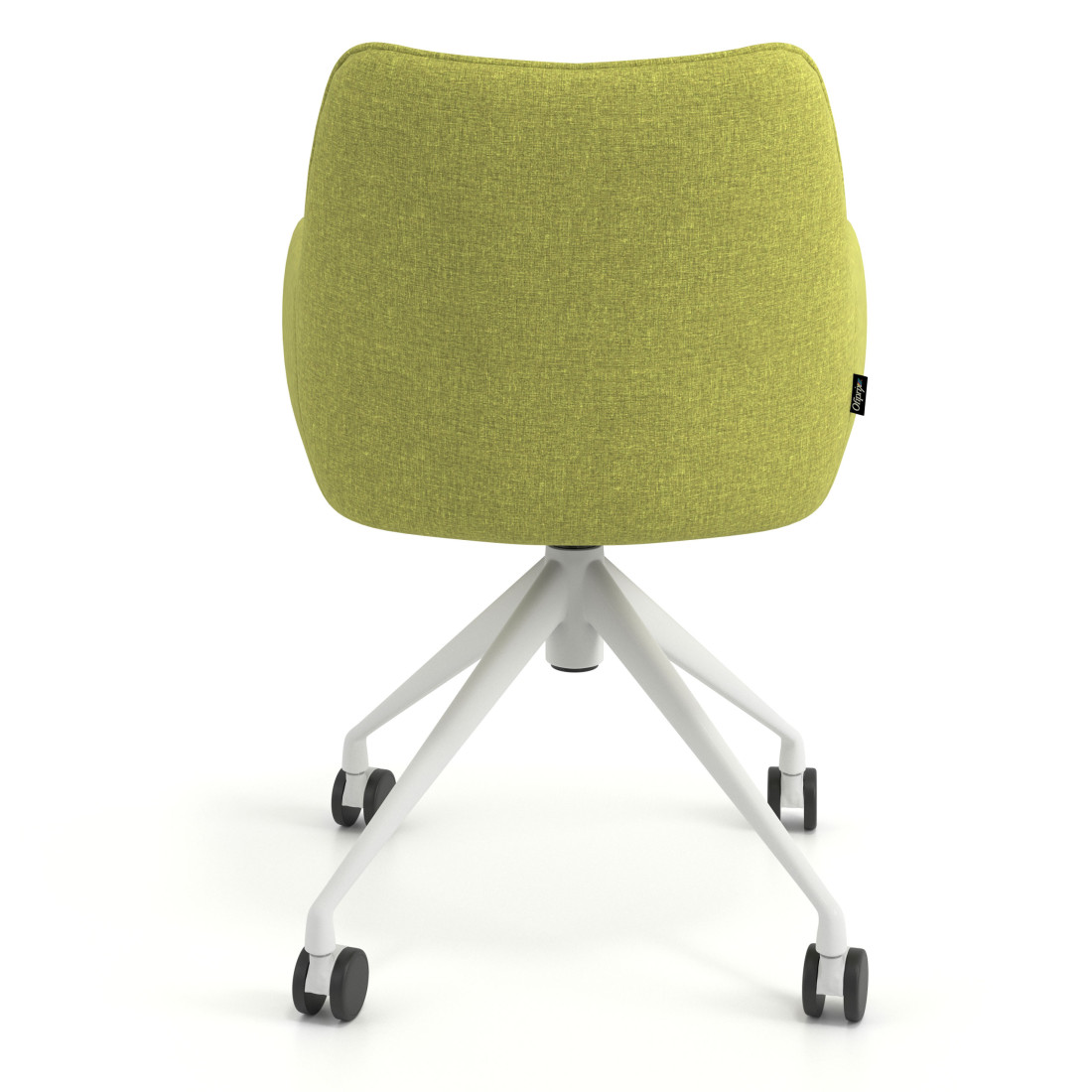 silla confidente verde gala giratoria con ruedas 6