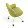 silla confidente verde gala giratoria con ruedas 7