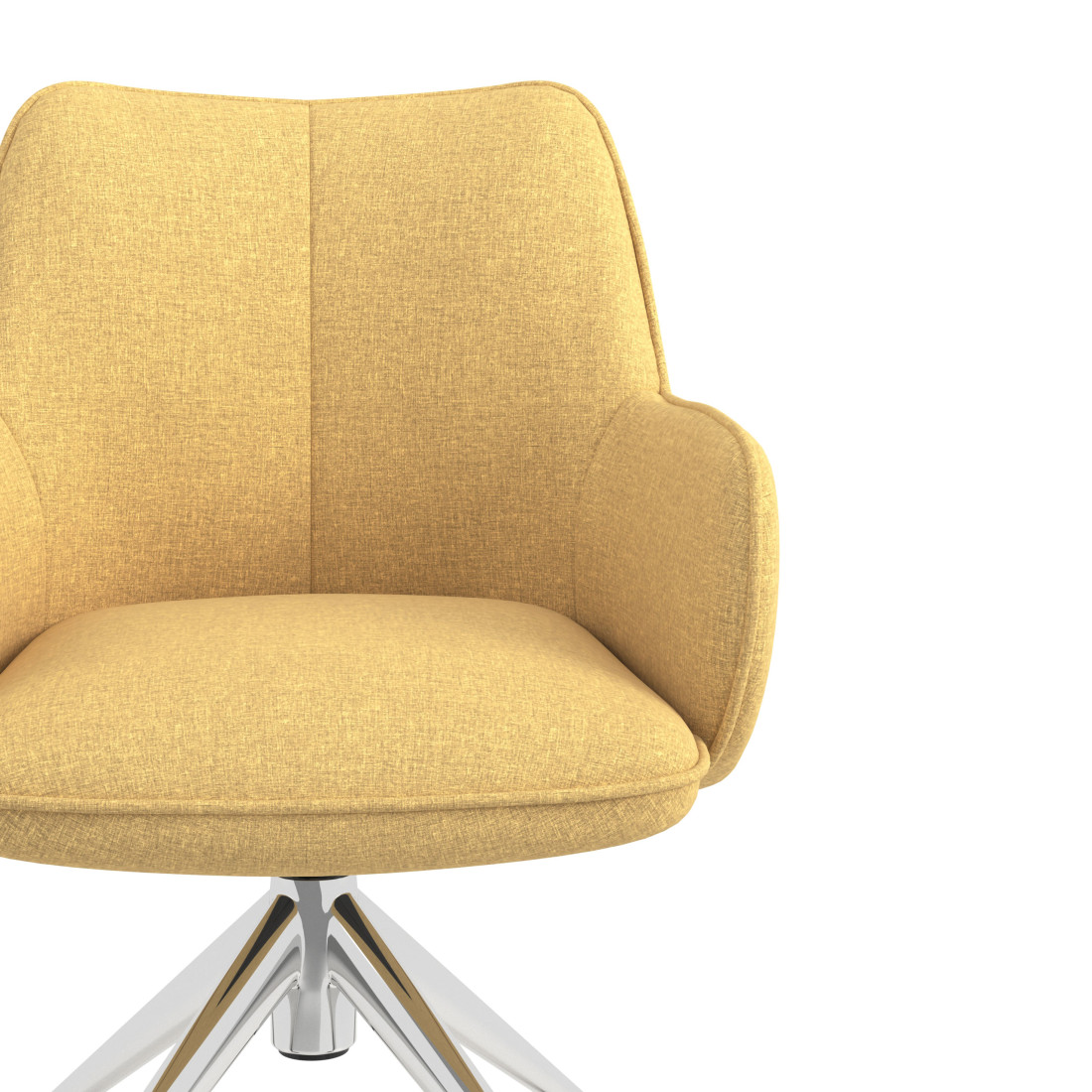 silla confidente amarillo gala giratoria con ruedas 5