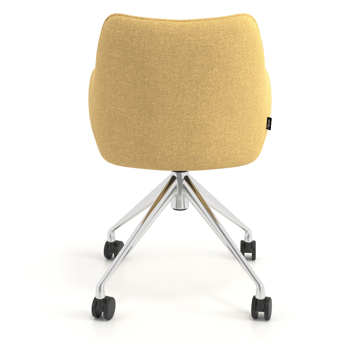 silla confidente amarillo gala giratoria con ruedas 6