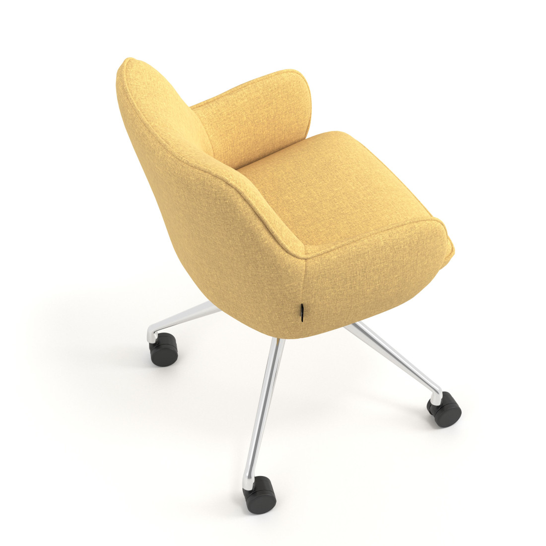silla confidente amarillo gala giratoria con ruedas 7