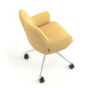 silla confidente amarillo gala giratoria con ruedas 7