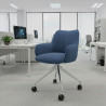 silla confidente azul gala giratoria con ruedas 2
