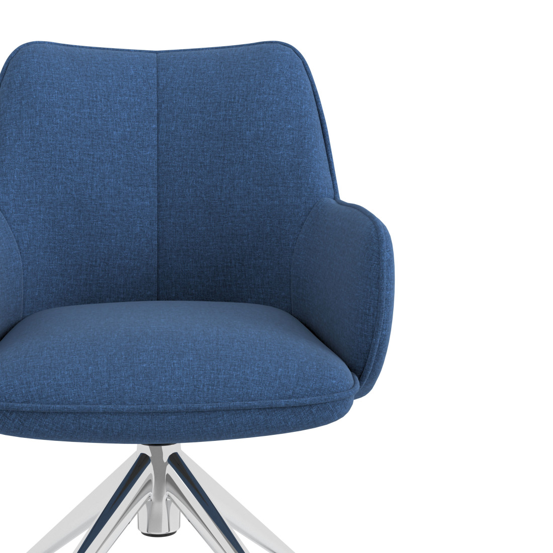 silla confidente azul gala giratoria con ruedas 5