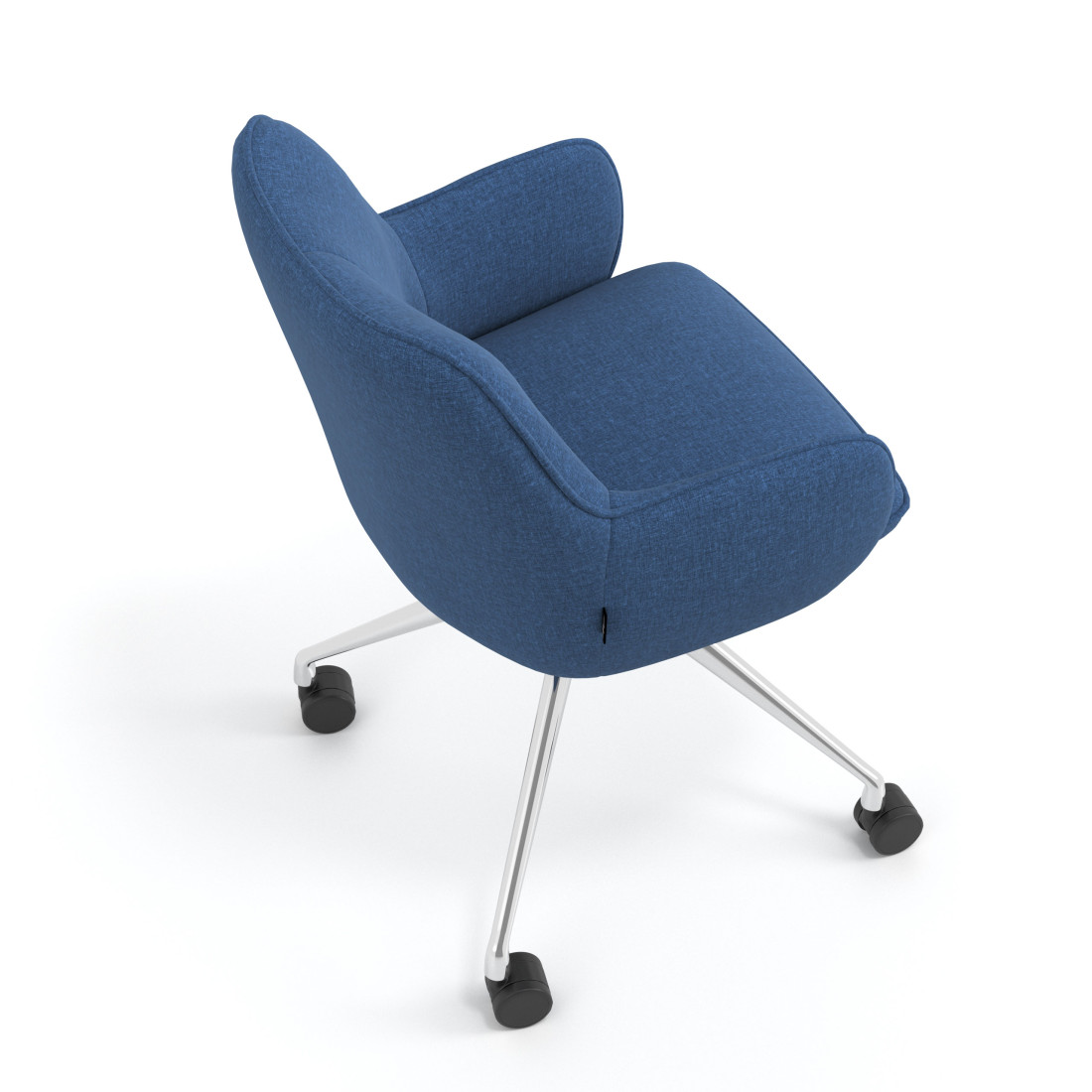 silla confidente azul gala giratoria con ruedas 7