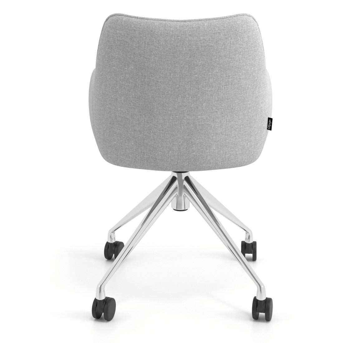 silla confidente gris gala giratoria con ruedas 6