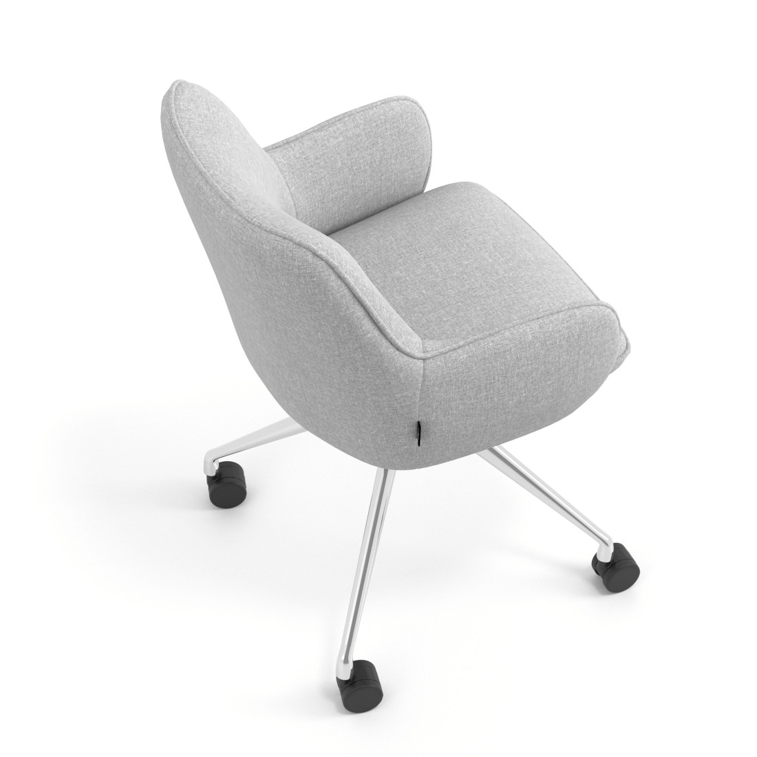 silla confidente gris gala giratoria con ruedas 7