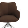 silla confidente marron gala giratoria con ruedas 5