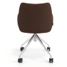 silla confidente marron gala giratoria con ruedas 6