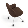 silla confidente marron gala giratoria con ruedas 7