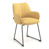 Silla confidente Gala, estructura patín - Amarillo