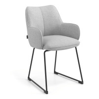 Silla confidente Gala, estructura patín - Gris