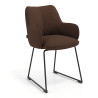 Silla confidente Gala, estructura patín - Marron