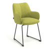 Silla confidente Gala, estructura patín - VERDE
