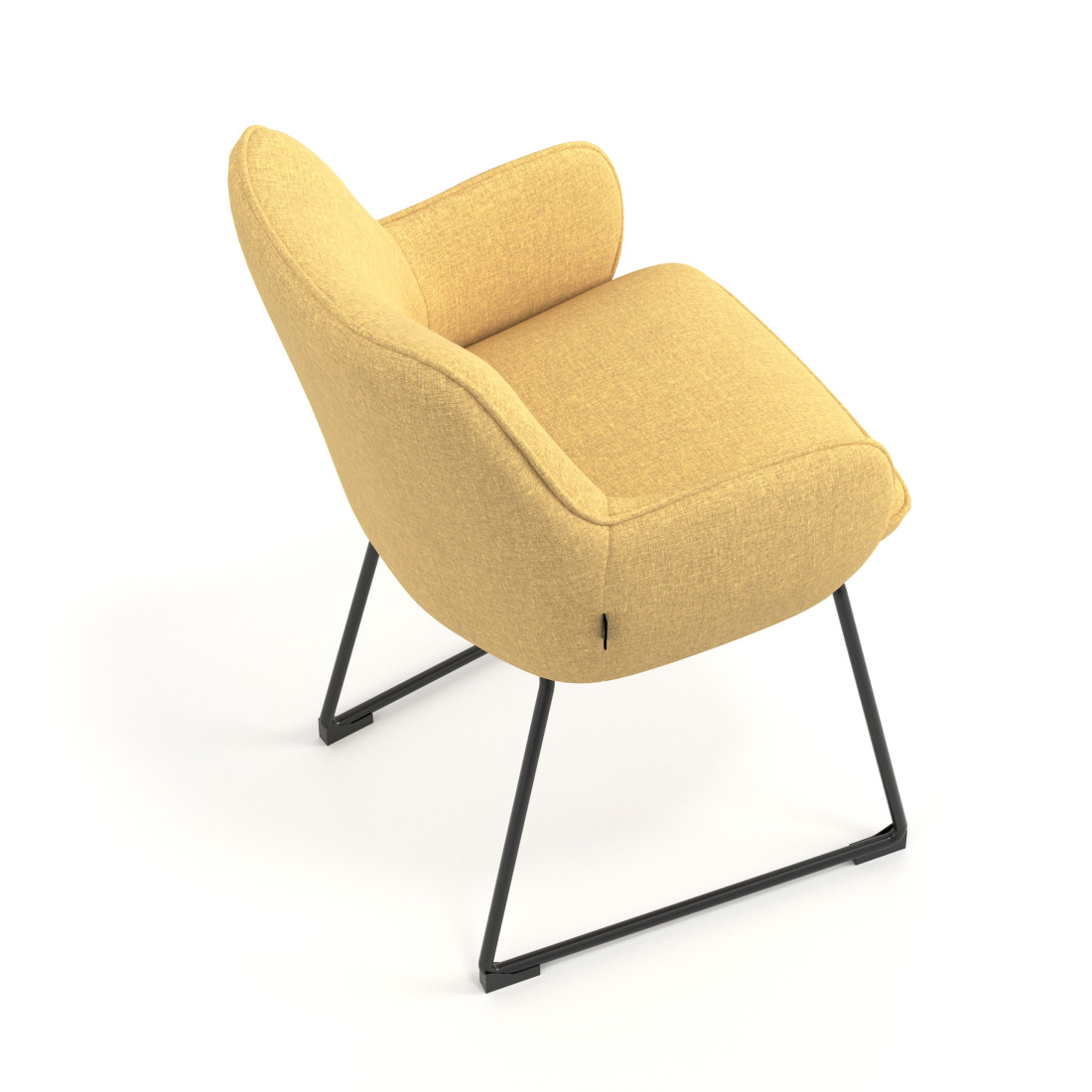 silla confidente amarillo gala patin 7