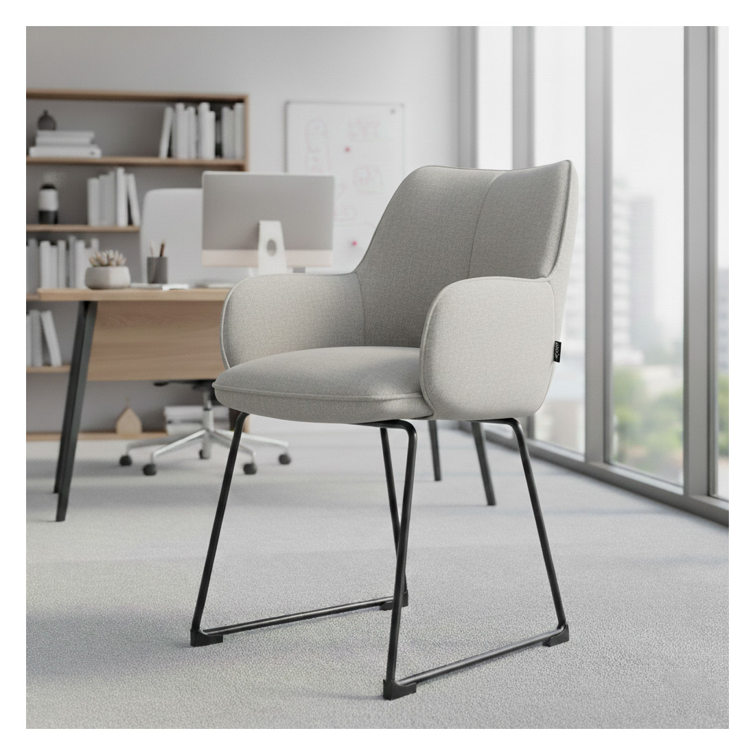 silla confidente gris gala patin 2