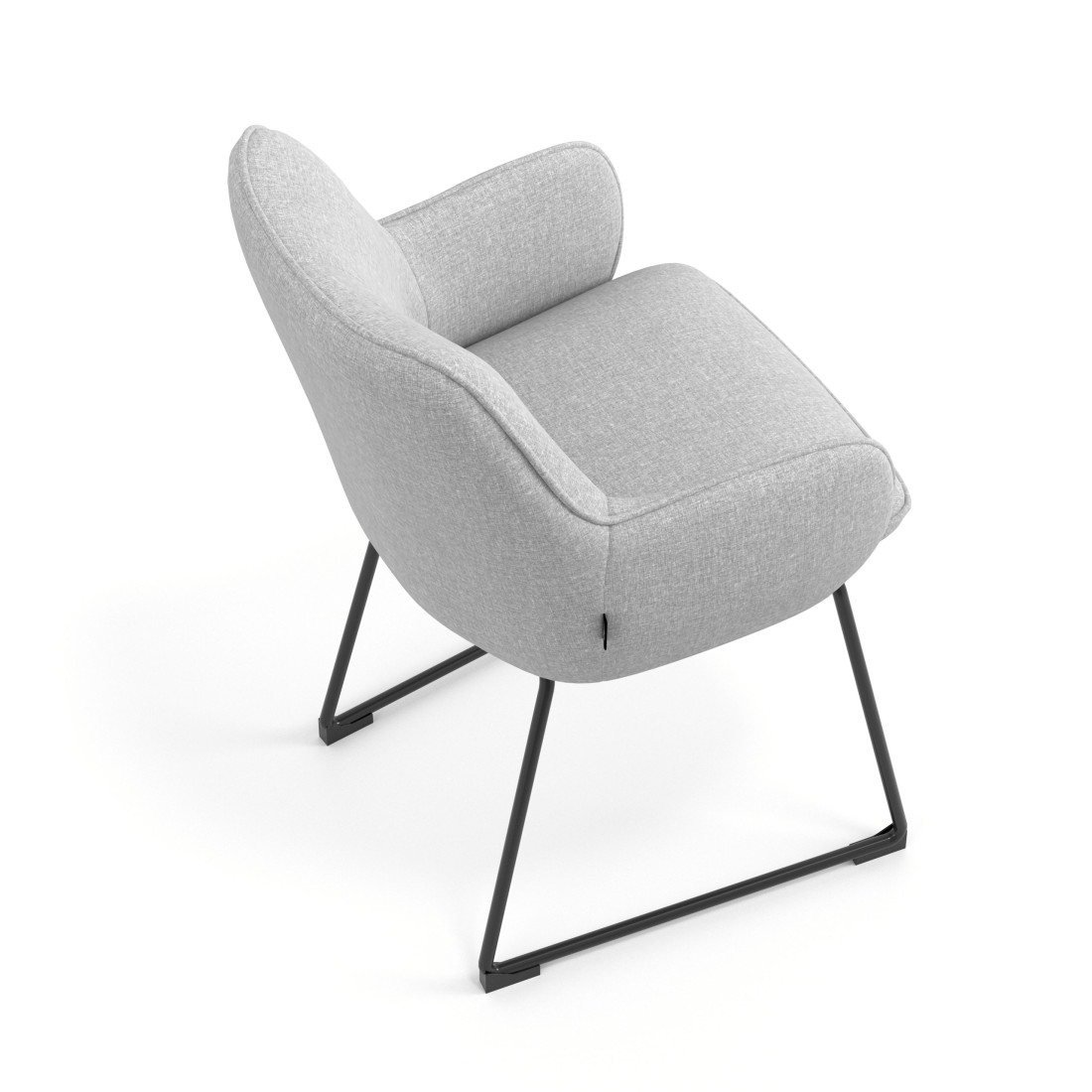 silla confidente gris gala patin 7