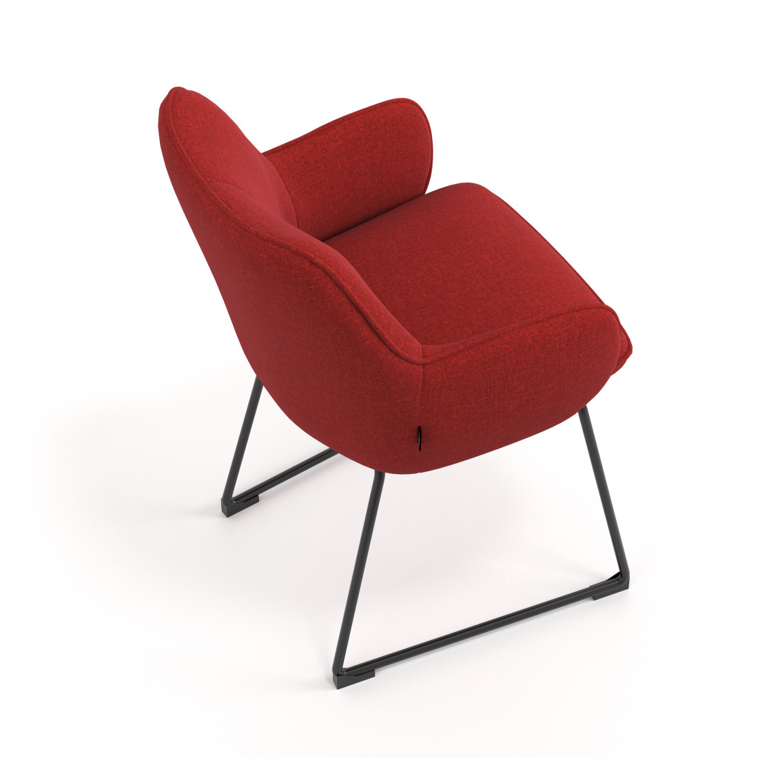 silla confidente rojo gala patin 7