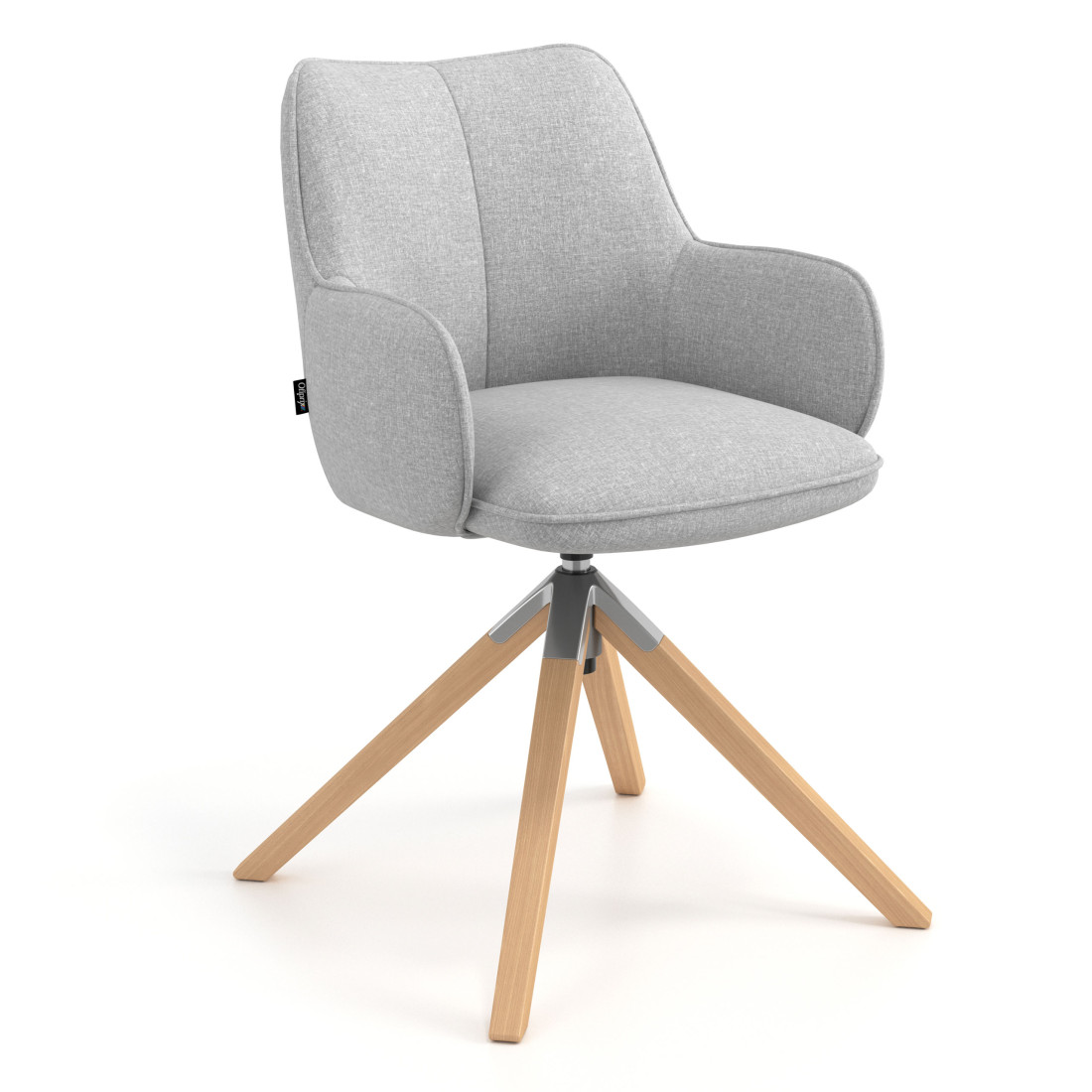 silla confidente gris gala giratoria madera 1
