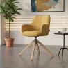 silla confidente amarillo gala giratoria madera 2