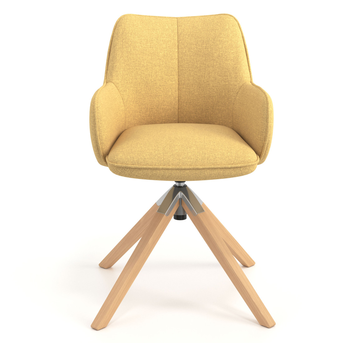 silla confidente amarillo gala giratoria madera 4