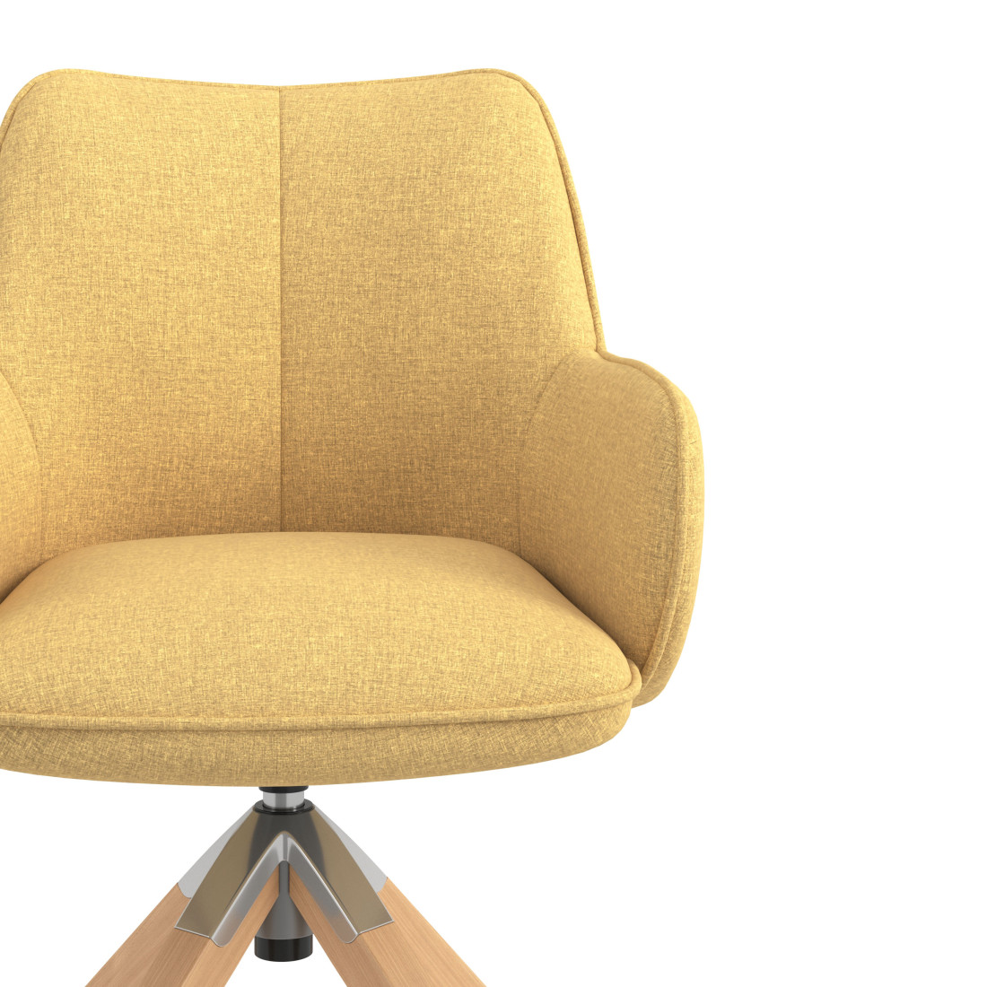 silla confidente amarillo gala giratoria madera 5