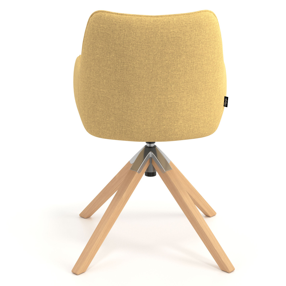 silla confidente amarillo gala giratoria madera 6