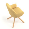 silla confidente amarillo gala giratoria madera 7