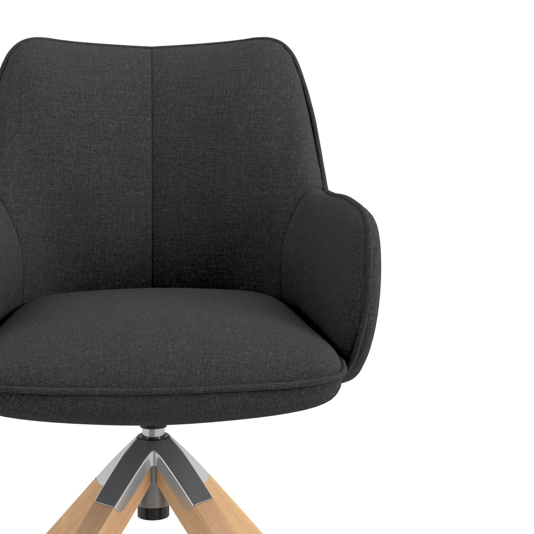 silla confidente antracita gala giratoria madera 5